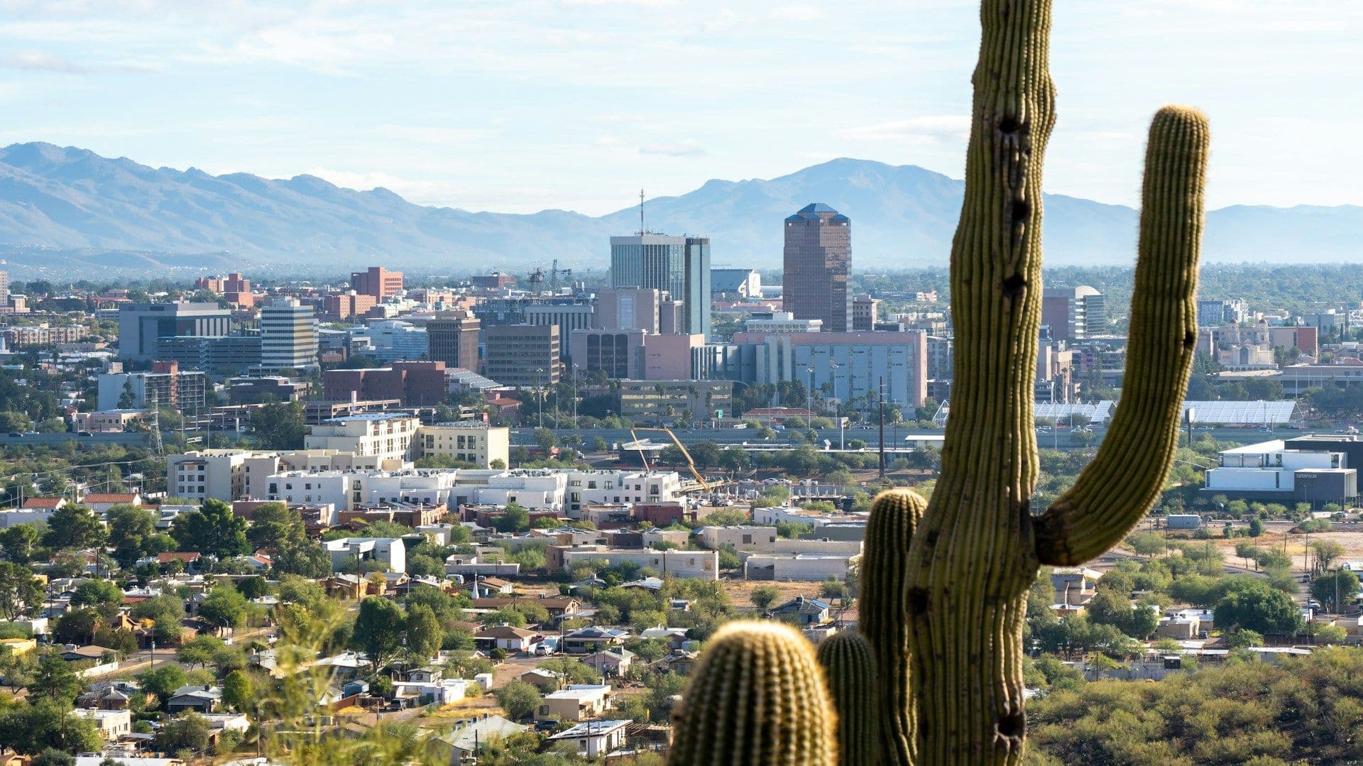 The City of Tucson at Sunset